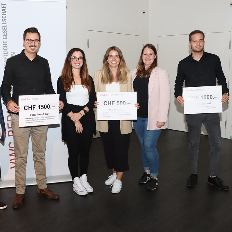Erneut 7 Nominationen für den HF-Diplomarbeitspreis der VVG Bern